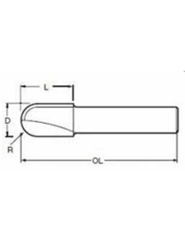 MAKITA FREZ DO ROWKÓW U 8mm R=8 16x18mm