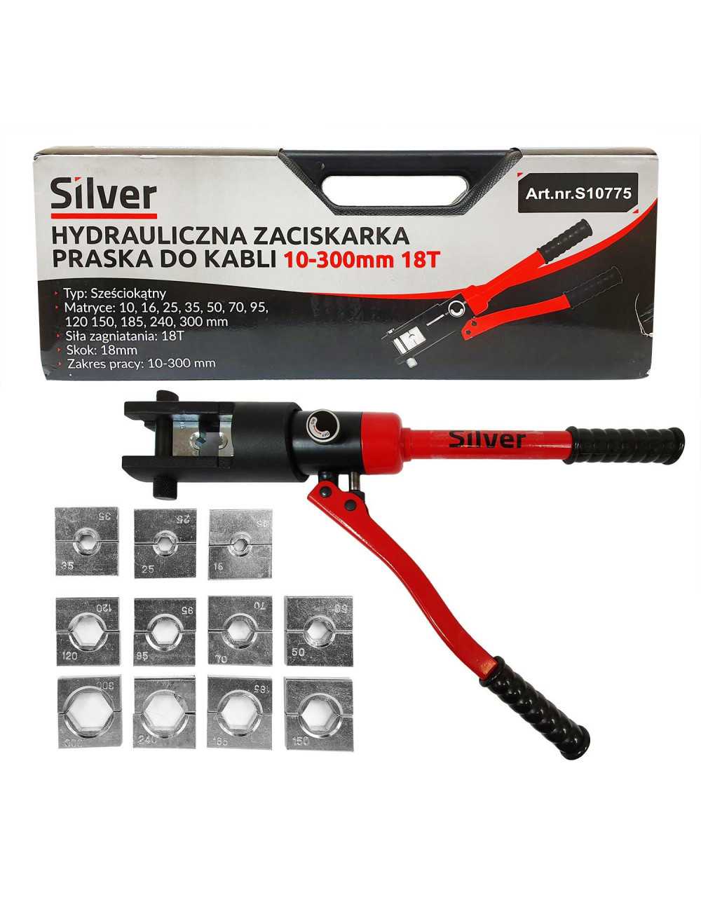ZACISKARKA HYDRAULICZNA DO KABLI 10-300mm 18 TON  SILVER