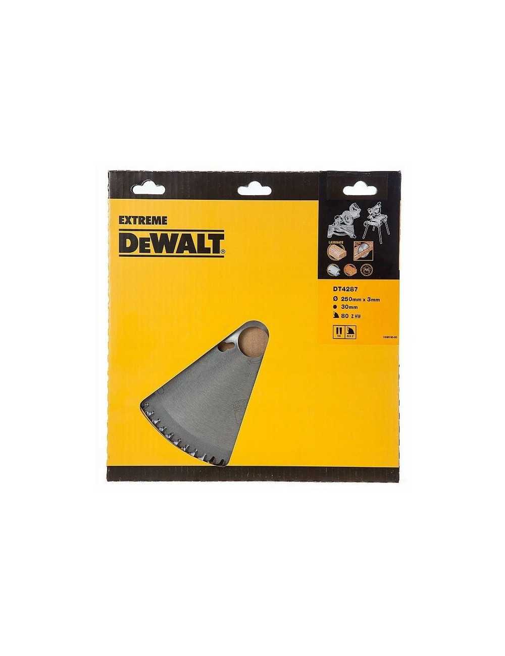 DEWALT PIŁA TARCZA 250 x 30mm x 80z DT4287-QZ DO DREWNA ALUMINIUM LAMINATÓW PVC