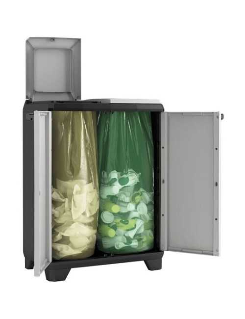 KETER POJEMNIK NA SEGREGACJE ŚMIECI 2 X 110L 68 x 39 x 92 cm