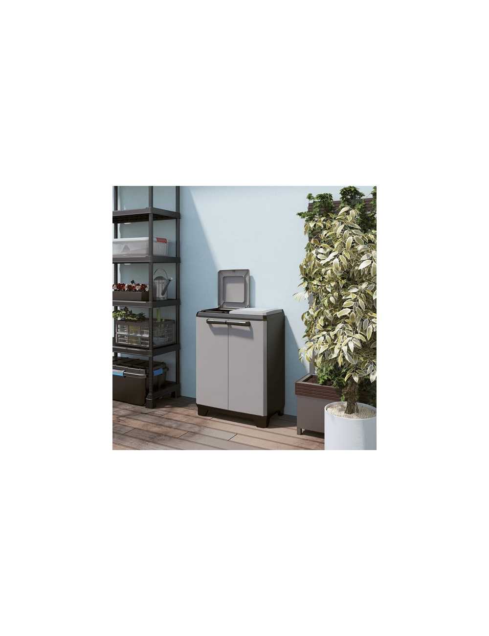 KETER POJEMNIK NA SEGREGACJE ŚMIECI 2 X 110L 68 x 39 x 92 cm