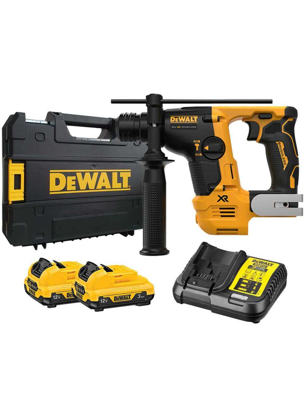 DEWALT MŁOTOWIERTARKA 12V 1,1J WIERCENIE 2x3,0Ah DCH072L2