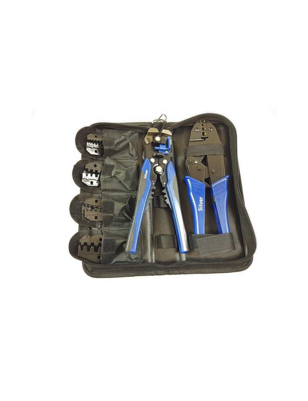 SZCZYPCE DO KONEKTORÓW+5 MATRYC+ŚCIĄGACZ IZOLACJI SILVER