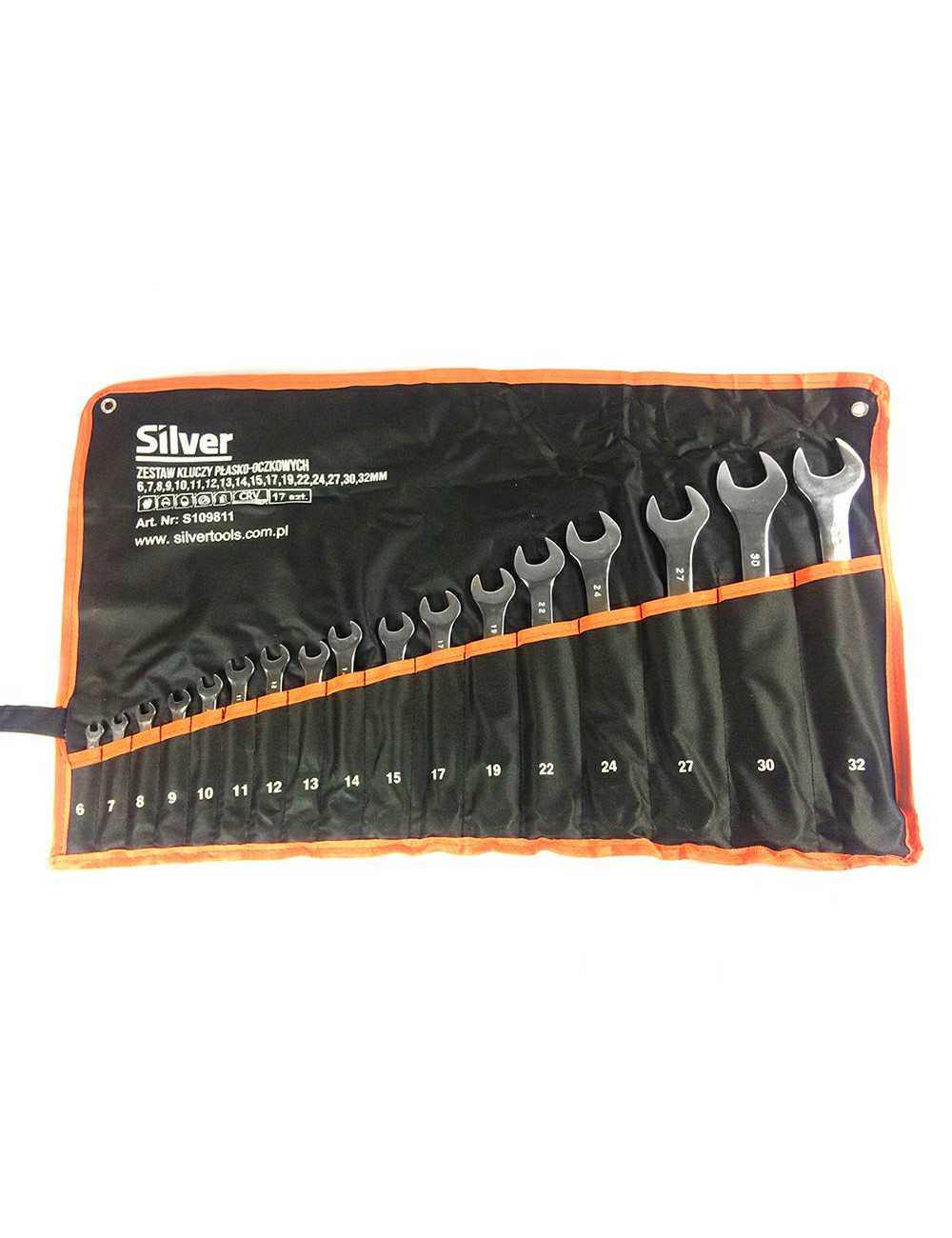 KLUCZ PŁASKO-OCZKOWY  17szt.  SILVER