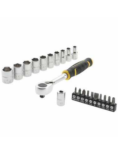 STANLEY ZESTAW KLUCZY  21el. 1 2" NASADKI + BITY