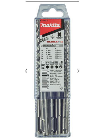 MAKITA ZESTAW WIERTEŁ SDS+ 12szt. NEMESIS 2