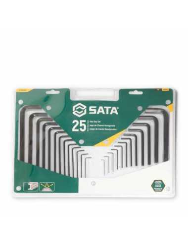 SATA ZESTAW KLUCZY IMBUSOWYCH 25el. SASZETKA