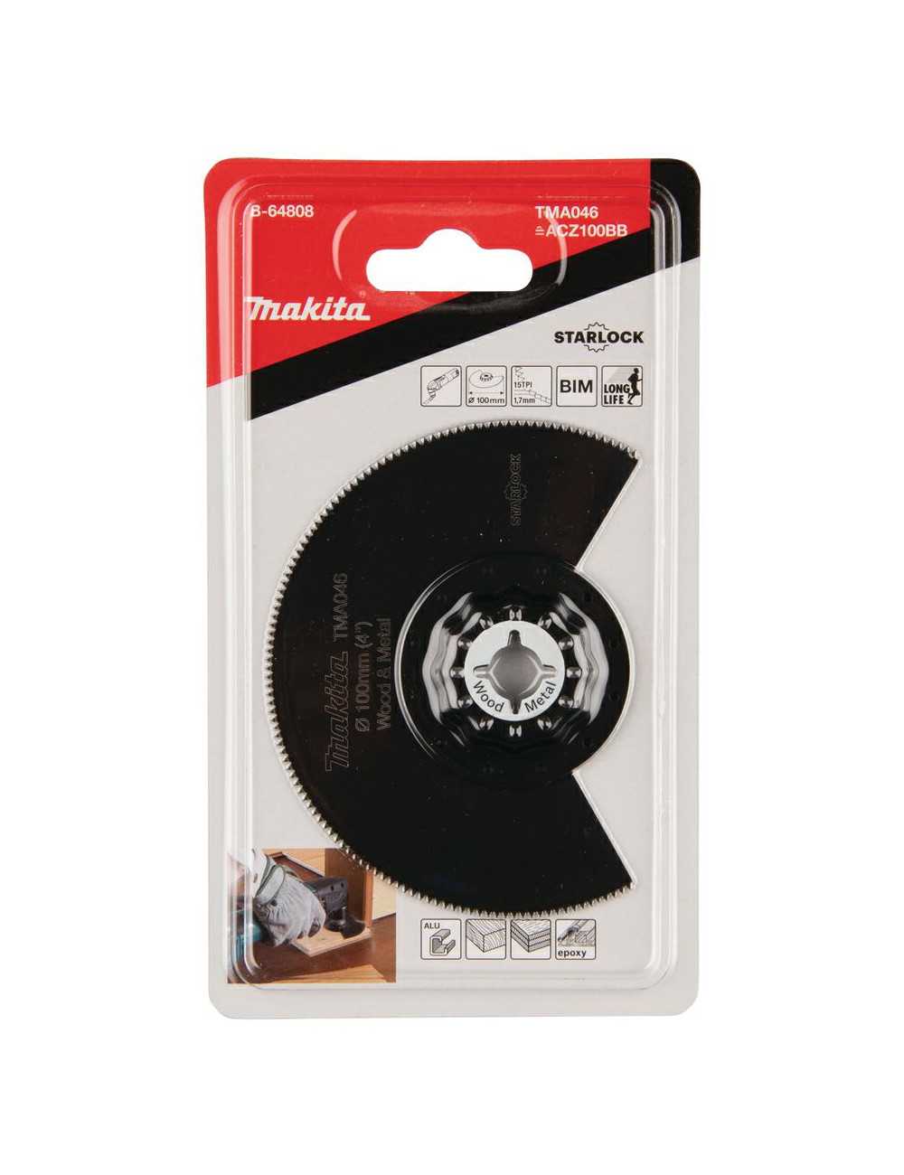 MAKITA MT BRZESZCZOT ŁUKOWY BIM DO DREWNA I METALU 100mm