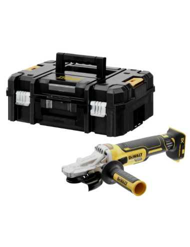 DEWALT SZLIFIERKA KĄTOWA 18V DCG405FNT 125mm BL PŁASKA GŁOWICA TSTAK