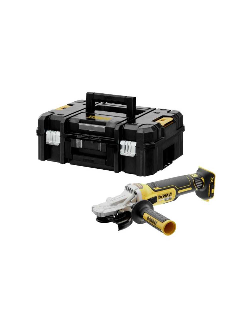 DEWALT SZLIFIERKA KĄTOWA 18V DCG405FNT 125mm BL PŁASKA GŁOWICA TSTAK