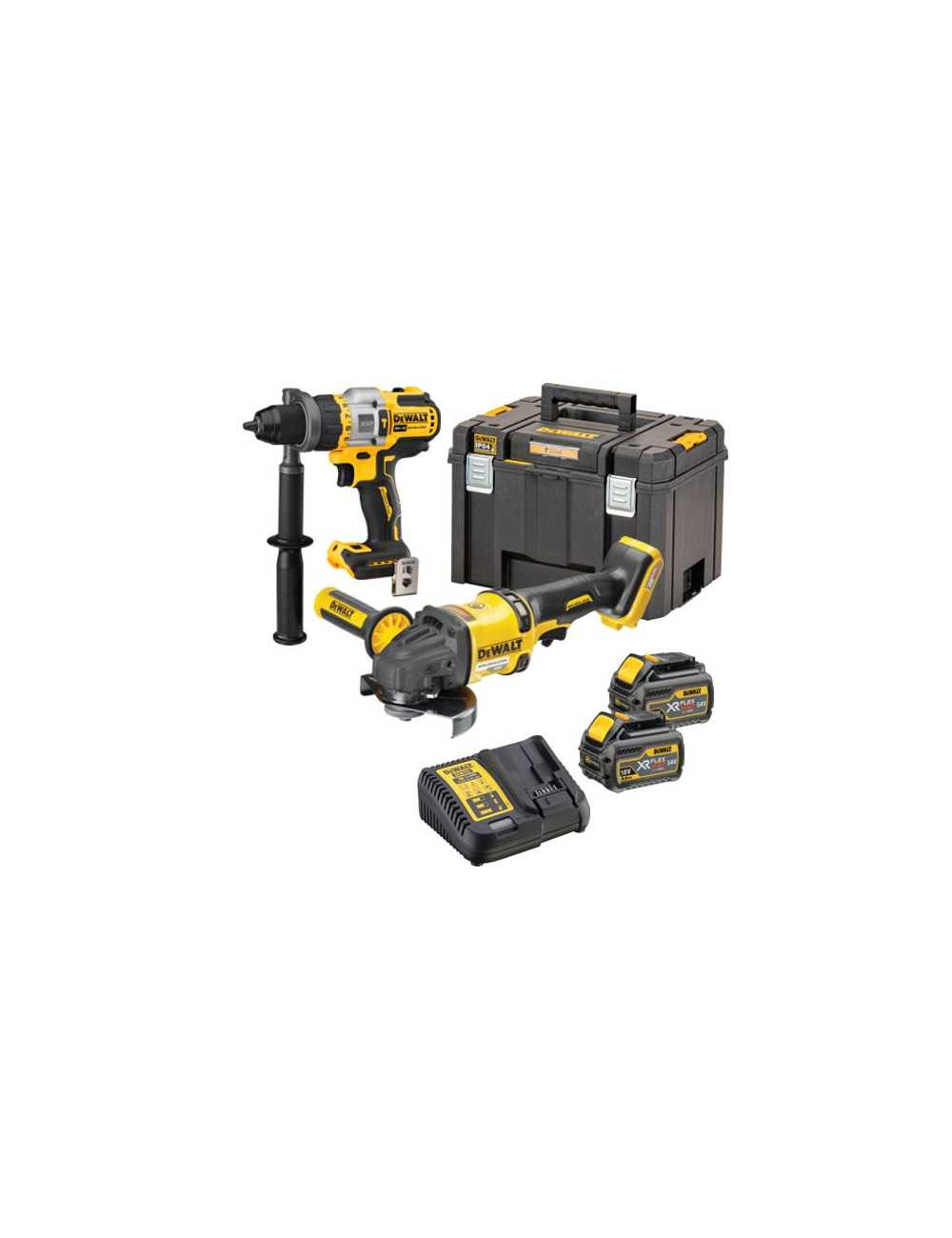 DEWALT ZESTAW COMBO 18V DCK2016T2T (DCD999 + DCG418) 2x6,0Ah