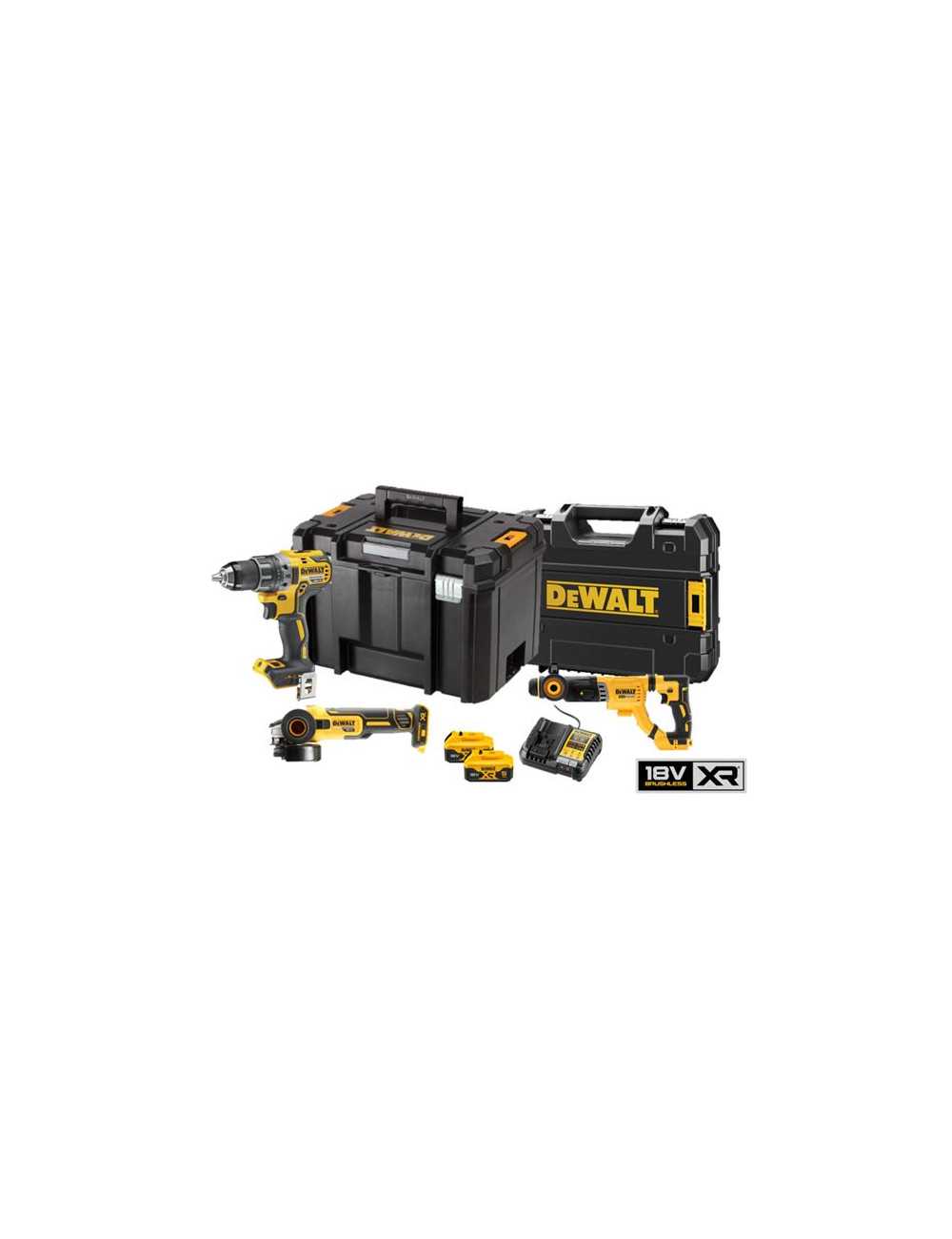 DEWALT ZESTAW COMBO 18V DCK327P2T (DCD791 + DCH263 + DCG405) 2x5,0Ah
