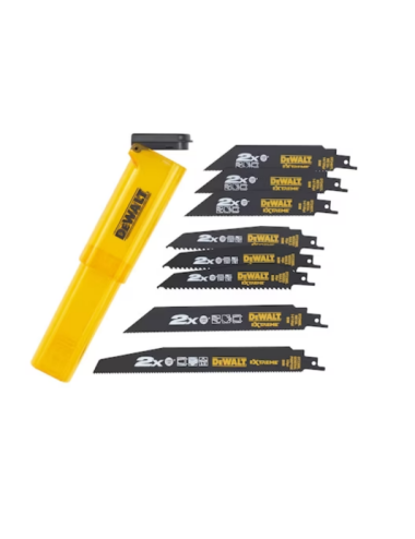 DEWALT  BRZESZCZOTY DO PILAREK SZABLSTYCH MIX  8szt. EXTREME + KASETA