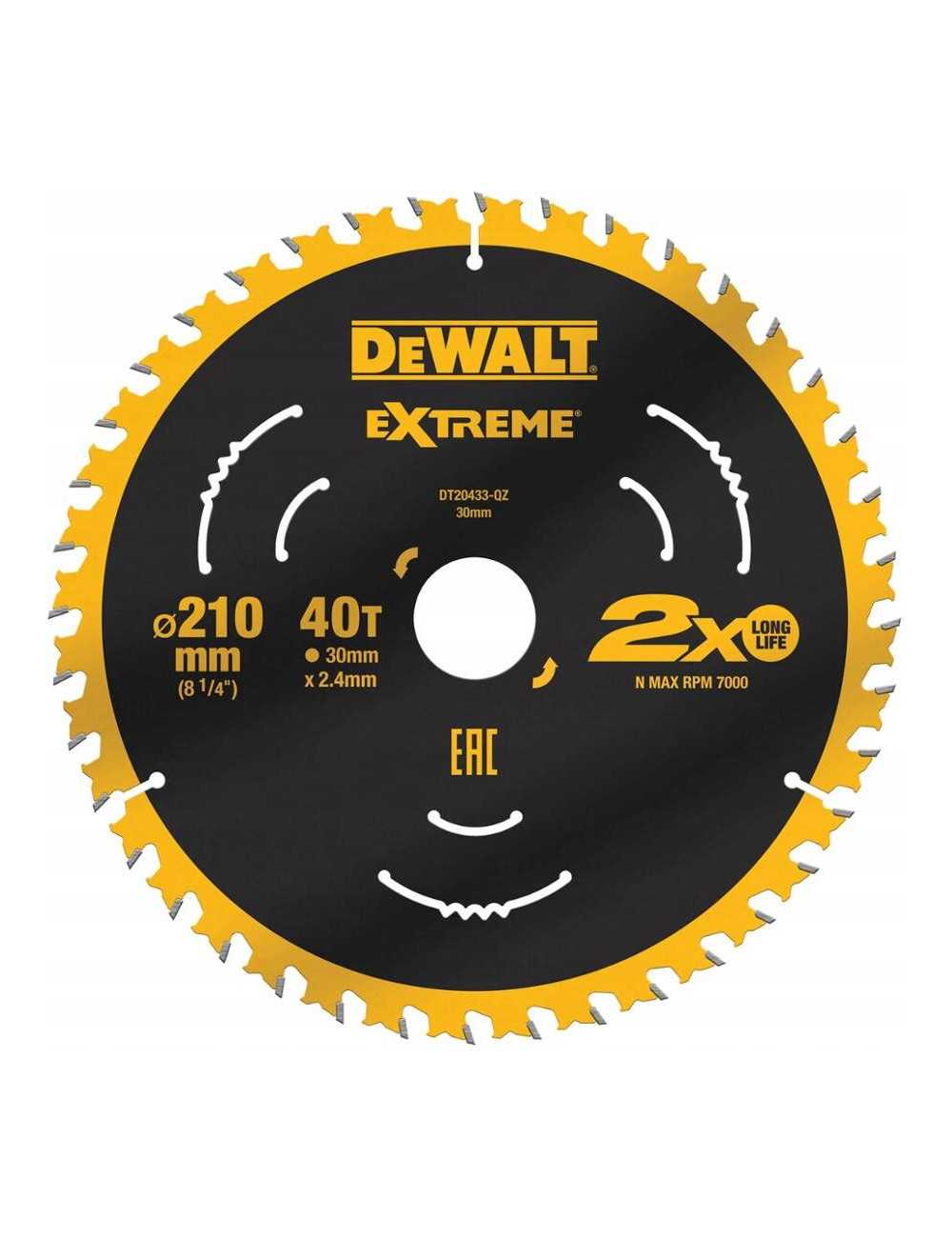 DEWALT PIŁA TARCZA 210x30mmx40z