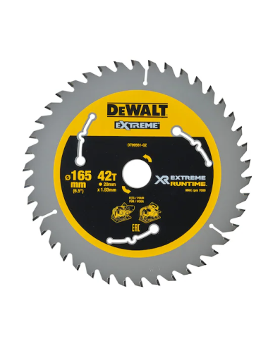 DEWALT PIŁA TARCZA 165x20mmx40z EXTREME RUNTIME DT99561-QZ