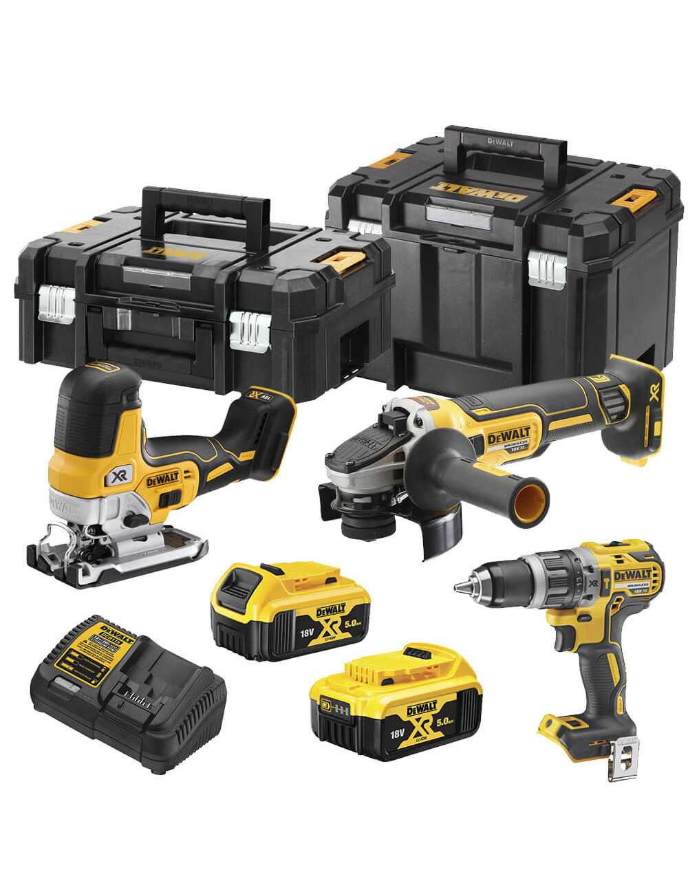 DEWALT ZESTAW COMBO 18V DCK329P2T (DCD796+DCG405+DCS335) 2x5,0Ah