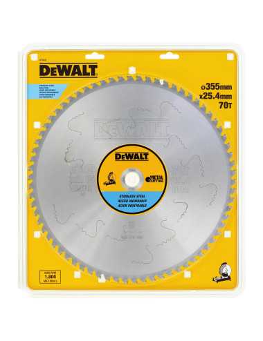 DEWALT PIŁA TARCZA DO STALI NIERDZEWNEJ 355x25,4mmx70z