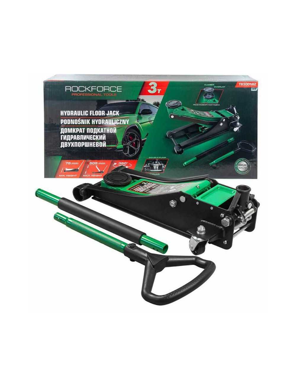 ROCKFORCE DŹWIGNIK "ŻABA" 3T NISKI 75-505mm