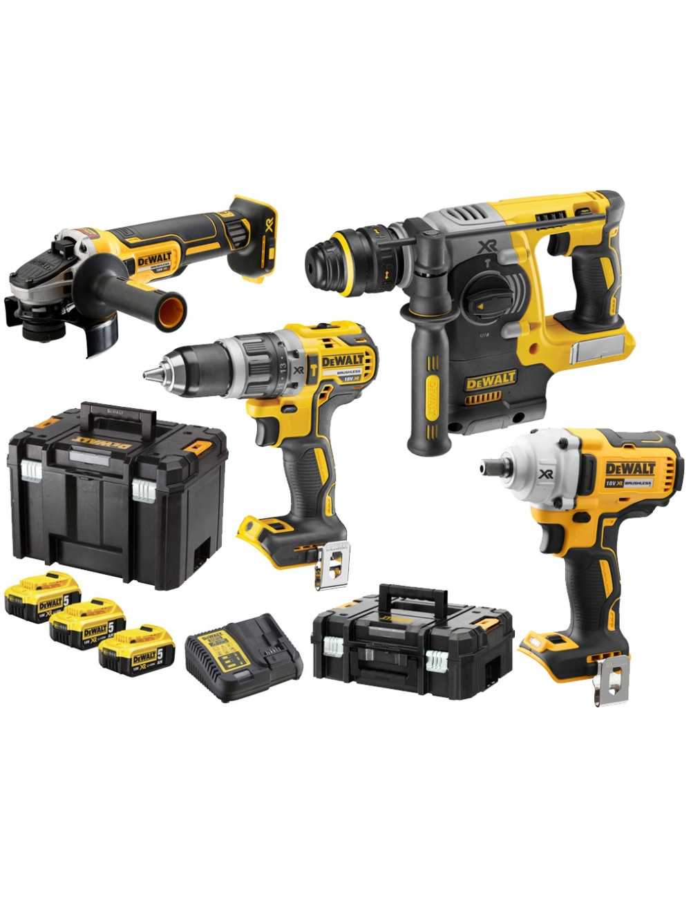 DEWALT ZESTAW COMBO 18V DCK428P3T (DCF894 + DCD796 + DCG405 + DCH273) 3x5,0Ah TSTAK