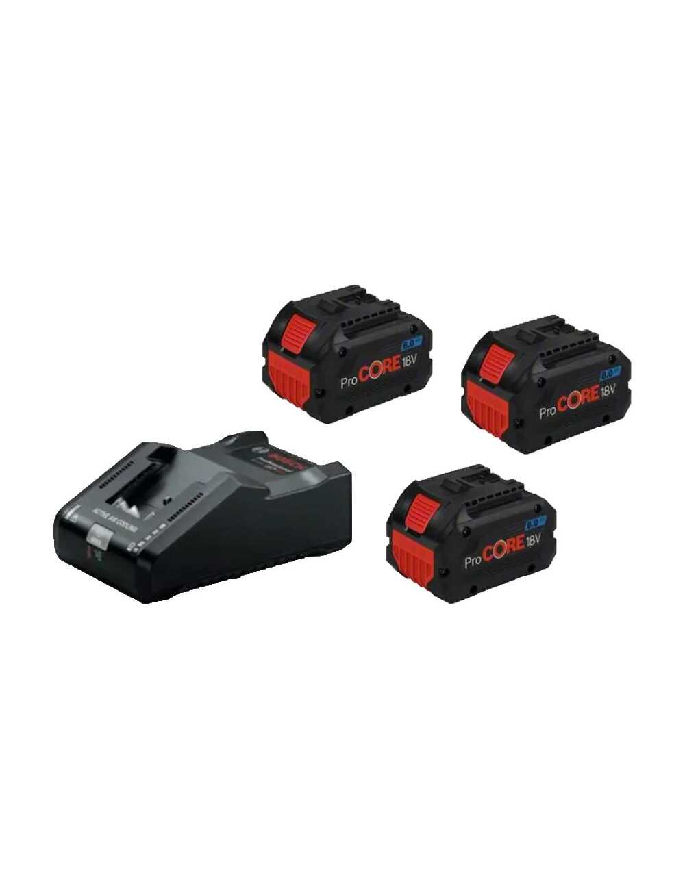 BOSCHAKUMULATOR 18V  8,0Ah x 3 + ŁADOWARKA GAL 18V-160C PROCORE