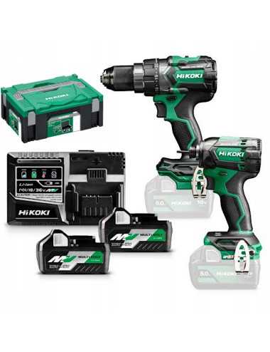 HIKOKI ZESTAW 18V KC18DC WIERTARKO- WKRĘTARKA + WKRĘTARKA UDAROWA (DS18DC+WH18DC) 2x5,0Ah HITSYSTEM