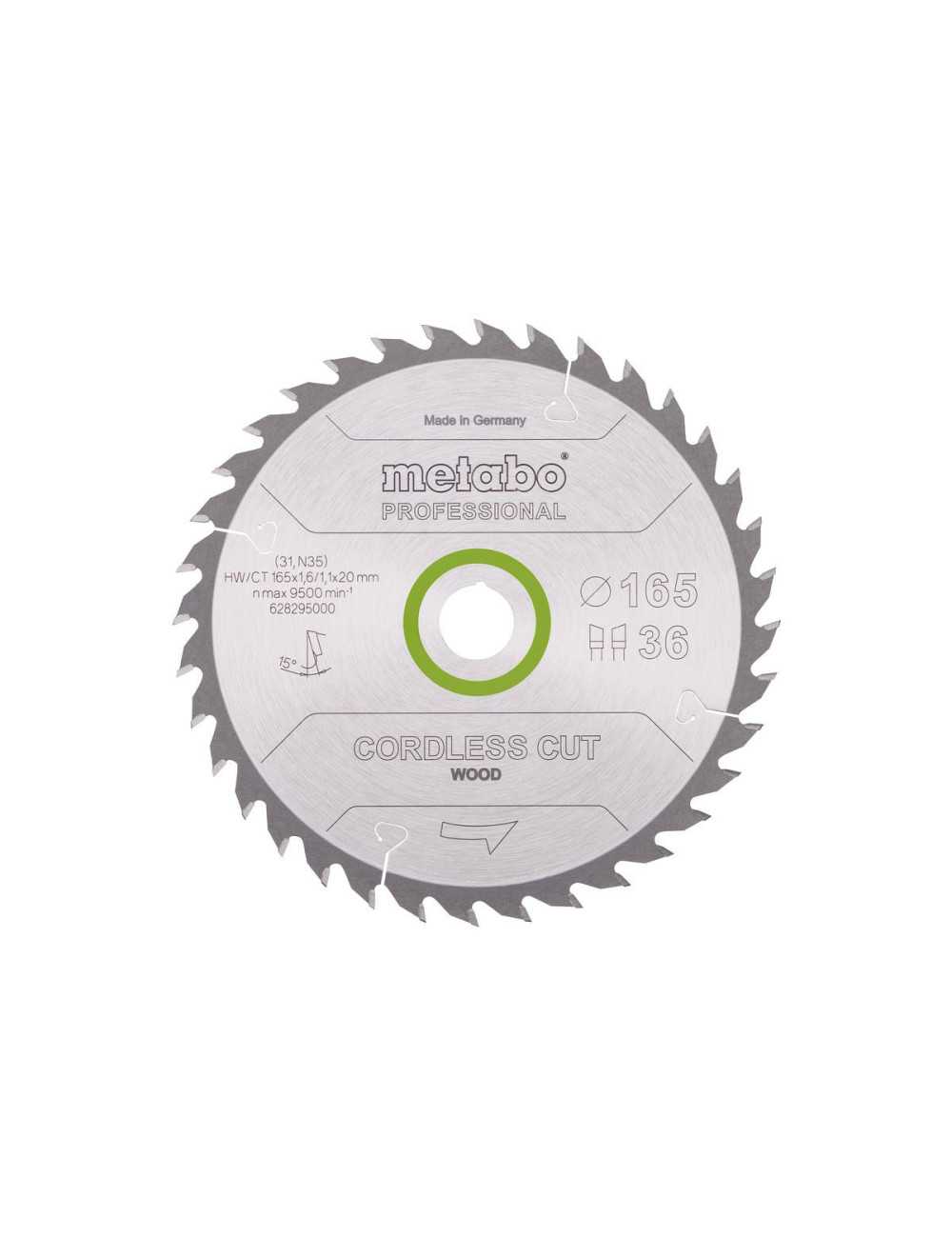 METABO PIŁA TARCZOWA HW CT 165x20x38z  CORDLESS CUT WOOD PROFESSIONAL