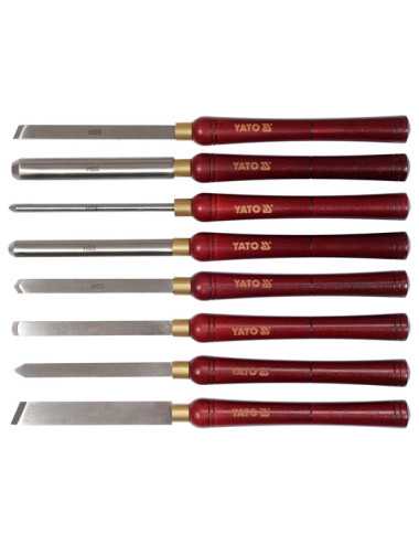 YATO NOŻE DO TOCZENIA DREWNA ZESTAW  8szt.