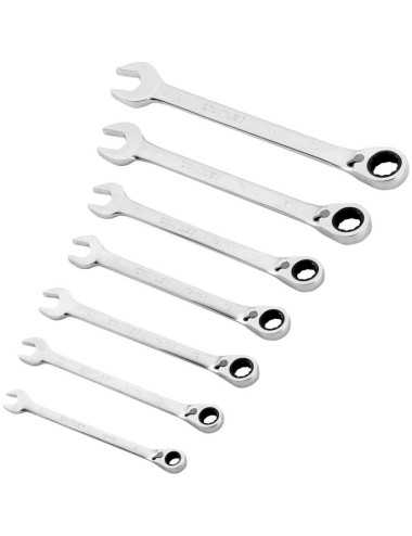 STANLEY KLUCZ PLASKO-OCZKOWY Z GRZECHOTKA Z PRZEŁĄCZNIKIEM ZESTAW  7szt.