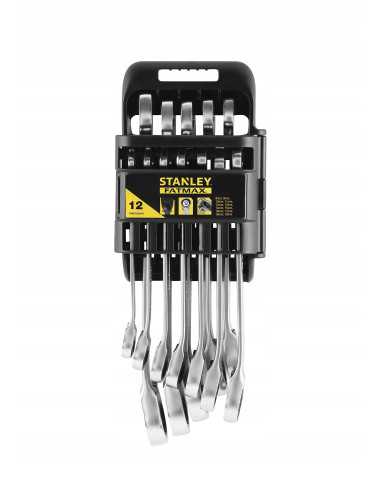 STANLEY KLUCZ PLASKO-OCZKOWY Z GRZECHOTKA ZESTAW 12szt.