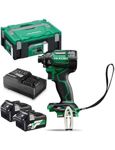 HIKOKI ZAKRĘTARKA UDAROWA 36V WH36DCWRZ 215Nm 2x2,5Ah BL MULTIVOLT IP56 HITSYSTEM