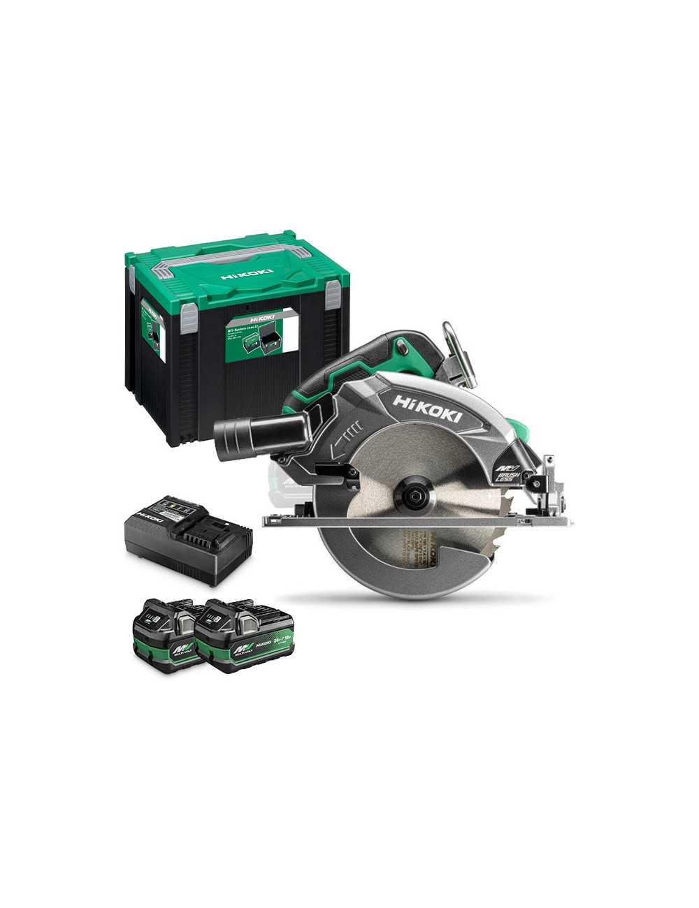 HIKOKI PILARKA 36V 190mm C3607DBWRZ 2x2,5Ah BL MULTIVOLT HITSYSTEM 65mm