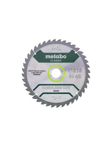 METABO PIŁA TARCZOWA HW CT 216x30x40z