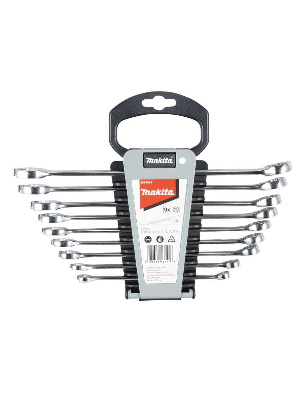 MAKITA ZESTAW KLUCZY PŁASKO-OCZKOWYCH 9szt.