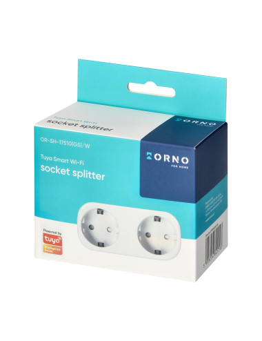 ORNO TUYA ROZGAŁĘZIACZ PODWÓJNY SMART WI-FI SCHUKO BIAŁY