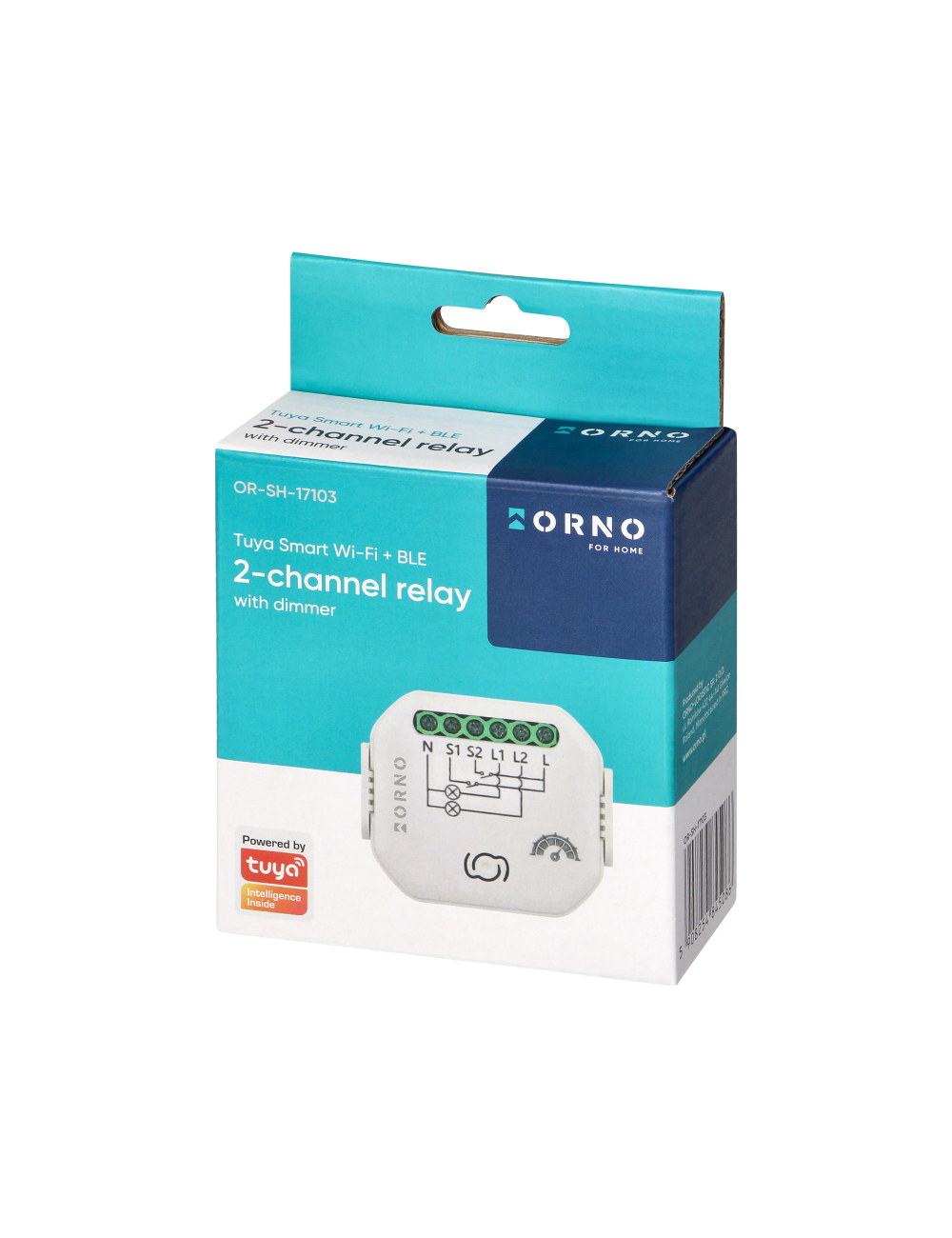 ORNO TUYA PRZEKAŹNIK DOPUSZKOWY 2 KANAŁY ZE ŚCIEMNIACZEM SMART WI-FI+BLE