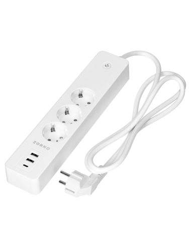 ORNO TUYA PRZEDŁUŻACZ 3 GNIAZDA Z UZIEMIENIEM 2x USB SMART WI-FI BIAŁY