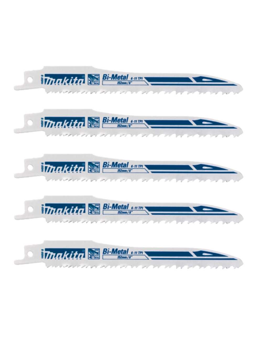 MAKITA 25 x  BRZESZCZOT DO PIŁ SZABLASTYCH BIM 152x0,9mm 25szt. DREWNO, METAL, PVC (FAST)