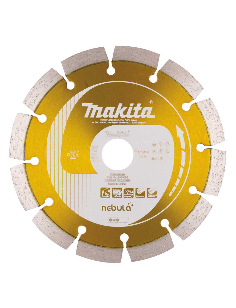 MAKITA TARCZA DIAMENTOWA 150x22,23mm SEGMENT (NA SUCHO) BETON