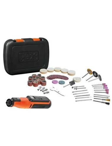 BLACK + DECKER SZLIFIERKA MULTIFUNKCYJNA 8V + 52szt. AKCESORIÓW BCRT8IK
