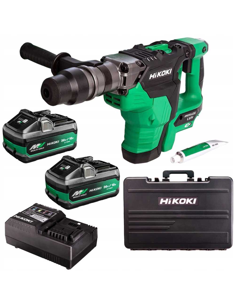 HIKOKI MŁOT UDAROWY 36V SDS MAX DH3640DAWAZ 9,2J 2x4,0Ah BL MULTIVOLT WALIZKA
