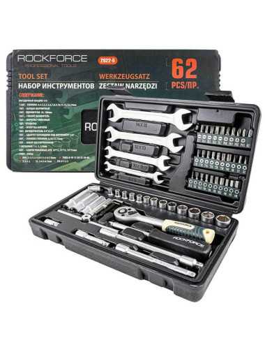 ROCKFORCE ZESTAW KLUCZY 1 4" 62 ELEMENTY