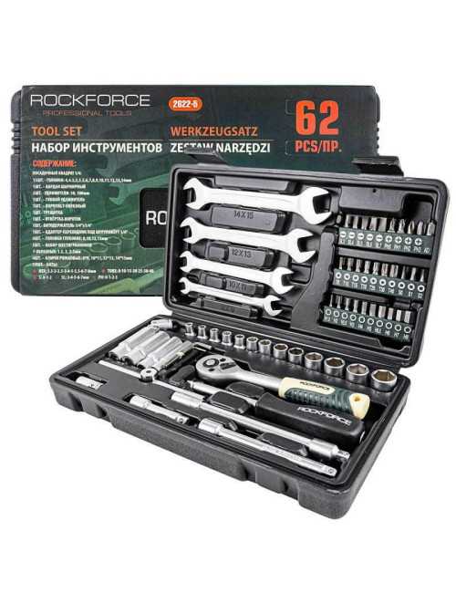 ROCKFORCE ZESTAW KLUCZY 1 4" 62 ELEMENTY