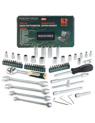 ROCKFORCE ZESTAW KLUCZY 1 4" 62 ELEMENTY
