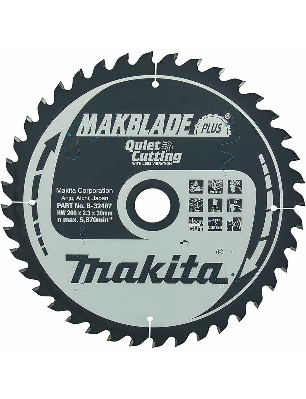 MAKITA PIŁA TARCZOWA  260x30x40z MAKBLADE PLUS DREWNO