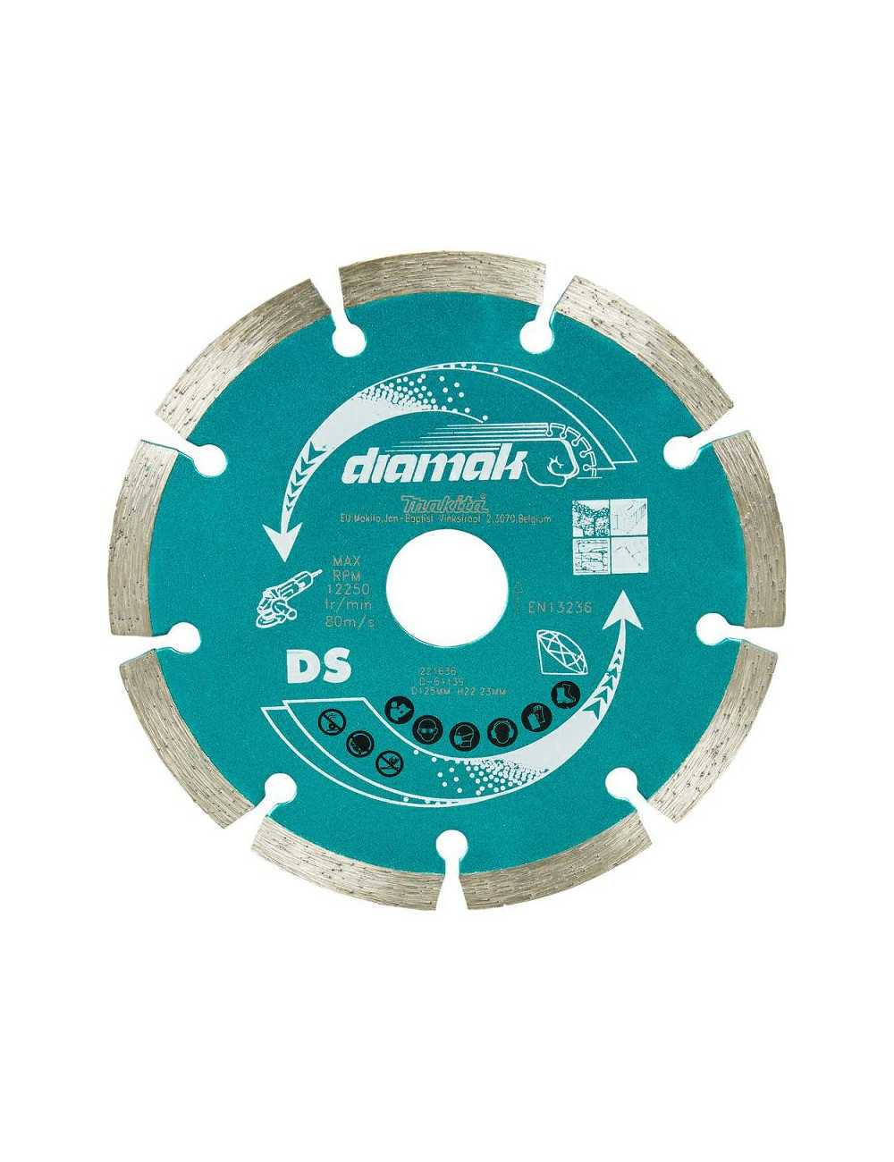 MAKITA TARCZA DIAMENTOWA 125x22,23mm SEGMENT (SUCHA)  10szt.  BETON, CEGŁA, MARMUR