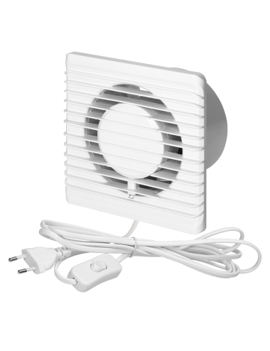 ORNO WENTYLATOR ŁAZIENKOWY 100mm - PRZEWÓD Z WYŁĄCZNIKIEM
