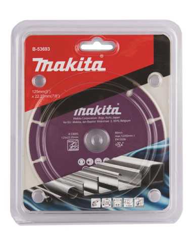 MAKITA TARCZA DIAMENTOWA 125x22,23mm SEGMENT UNIWERSALNA STAL, INOX, PVC, BETON, ZAPRAW
