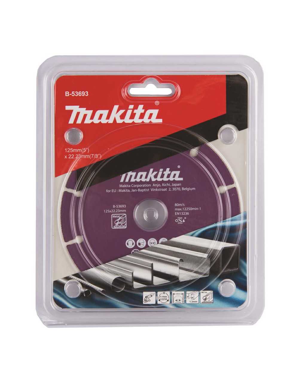 MAKITA TARCZA DIAMENTOWA 125x22,23mm SEGMENT UNIWERSALNA STAL, INOX, PVC, BETON, ZAPRAW