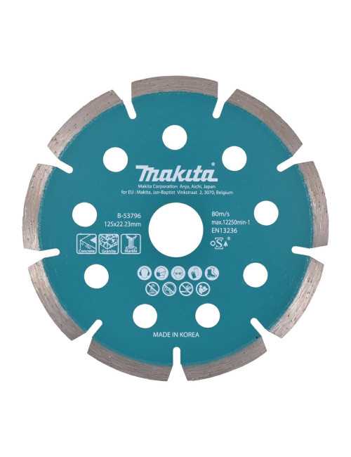 MAKITA TARCZA DIAMENTOWA 125x22,23mm SEGMENT (NA SUCHO) BETON, GRANIT, MARMUR