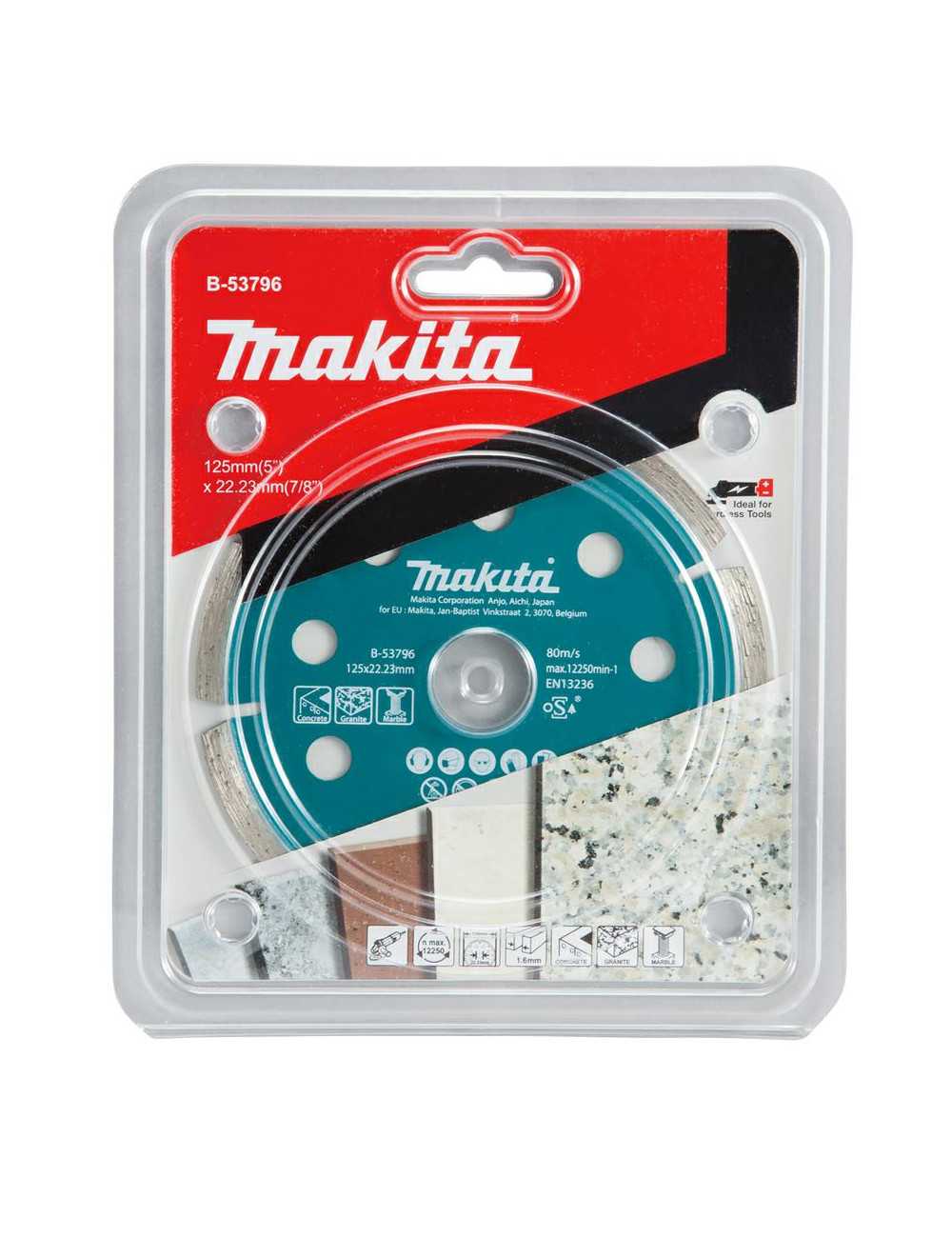 MAKITA TARCZA DIAMENTOWA 125x22,23mm SEGMENT (NA SUCHO) BETON, GRANIT, MARMUR